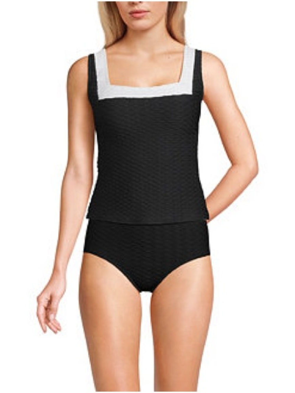 Lands End | Textured Colorblock Tankini